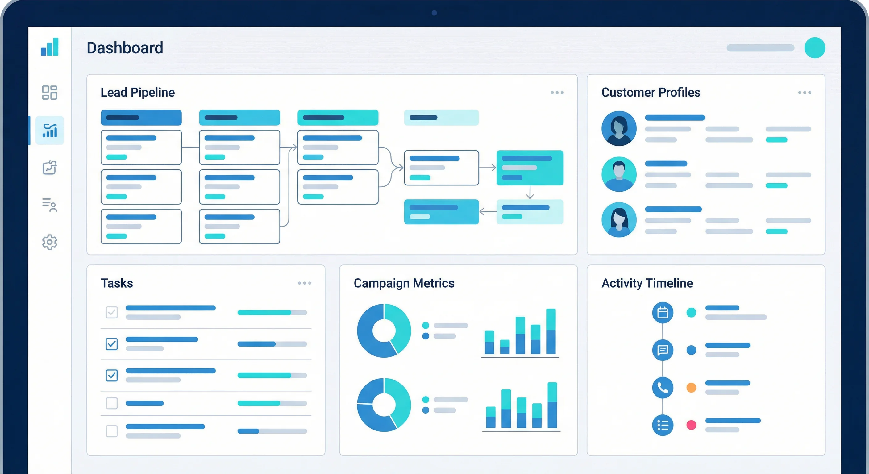 CRM dashboard preview